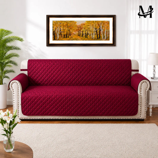 Premium Zebra Velvet Turkish Sofa Cover (zinc) | Luxury Stretchable Sofa Protector